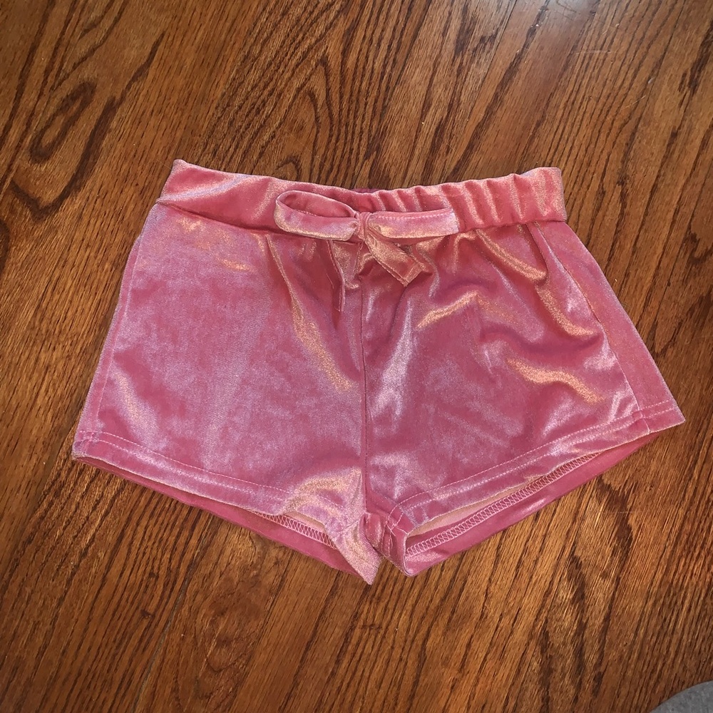 Pink Velvet Shorts